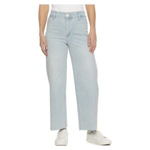 Oat New York New High Rise‎ Wide Leg Soft Stretch Cropped Jeans 10/30 Blue Light